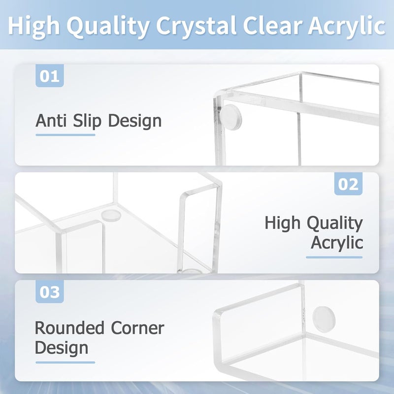 Tecreddy Acrylic Sticky Note Holder, 3 x 3 Crystal Clear Sticky Note Dispenser Acrylic Notepad Holder for School Home Office Desk Organization - Image 3